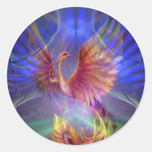 Phoenix Rising Sticker (Vorderseite)