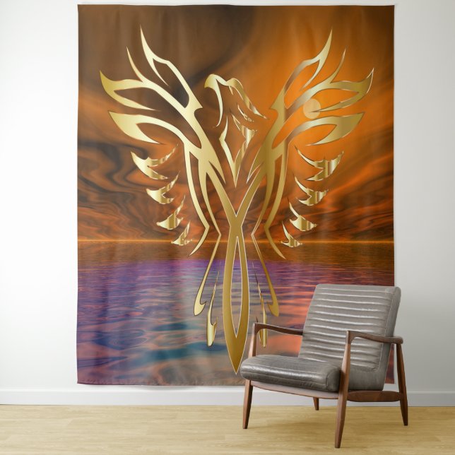 Phoenix Rising Teppich Wandteppich (Beispiel)