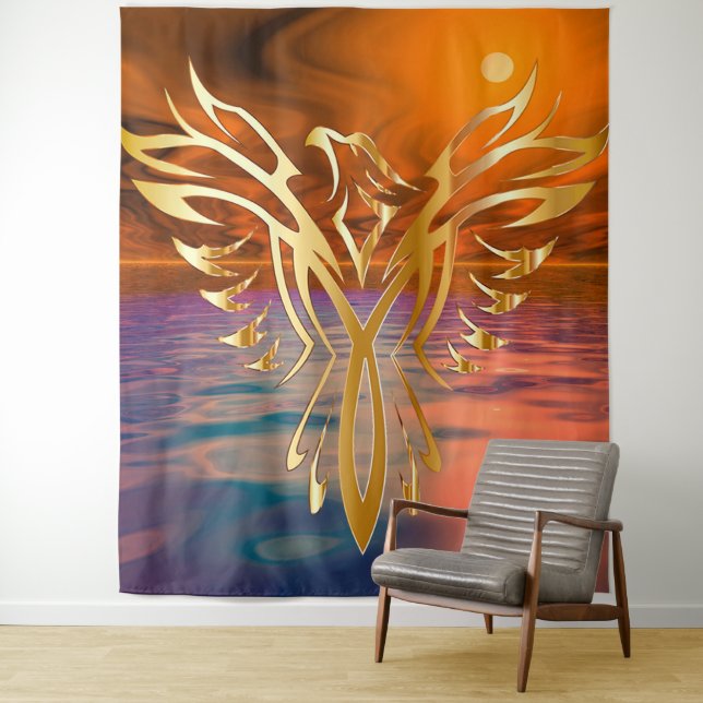 Phoenix Rising Teppich Wandteppich (Beispiel)