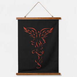 Phoenix Rising Wandteppich Mit Holzrahmen