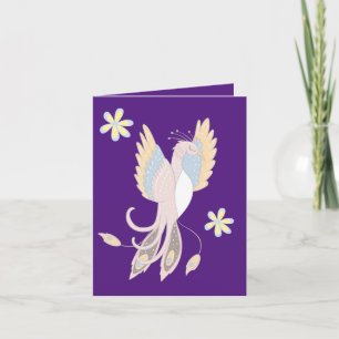 Phoenix Rising Whimsical Magische Freunde Karte