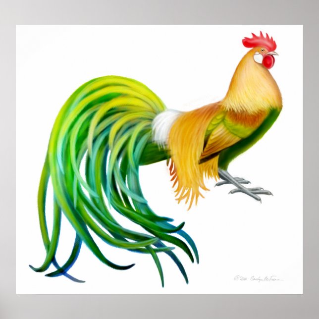 Phoenix Rooster Print Poster (Vorne)