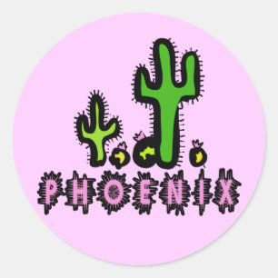 Phoenix Runder Aufkleber