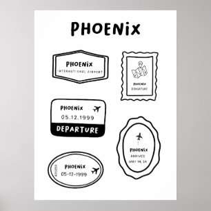 Phoenix - Sammlung von Briefmarke für Reisen Min Poster