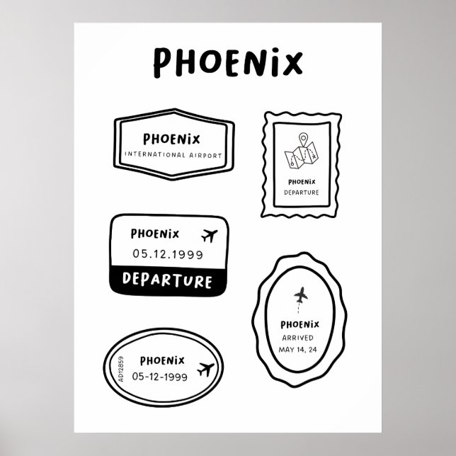 Phoenix - Sammlung von Briefmarke für Reisen | Min Poster (Vorne)