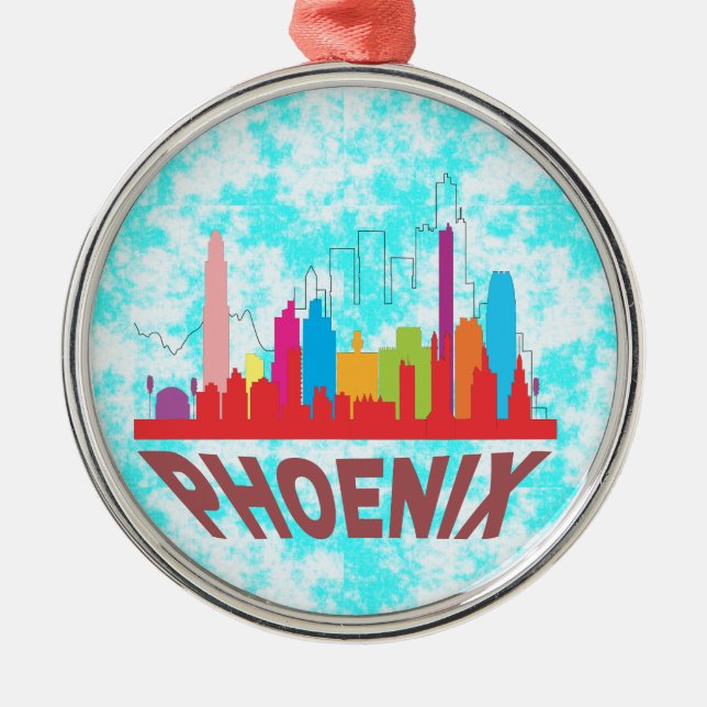 Phoenix Silbernes Ornament (Vorne)