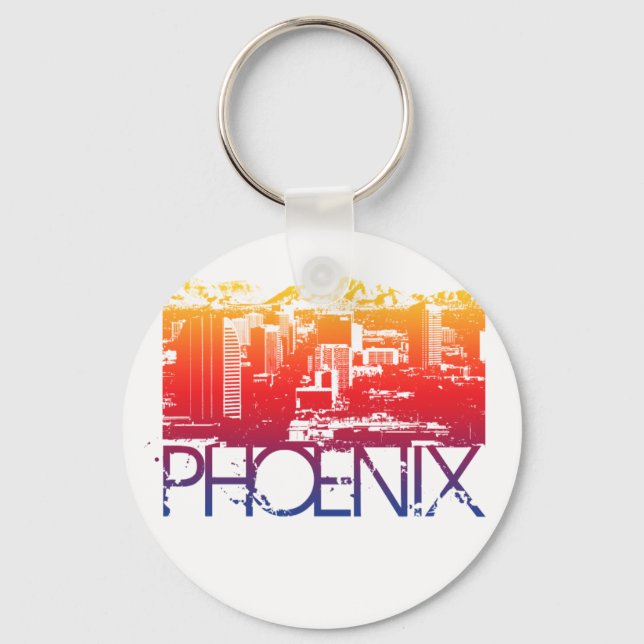 Phoenix Skyline Design Schlüsselanhänger (Vorderseite)