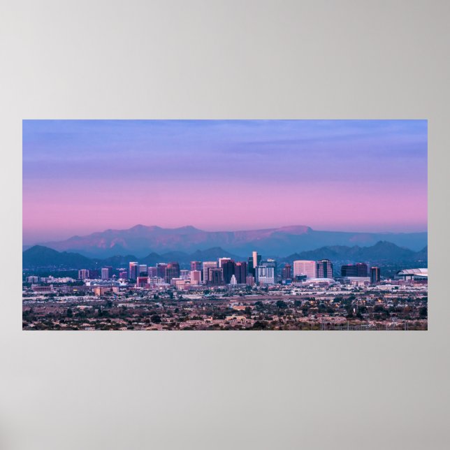 Phoenix Skyline Pink Twilight Poster (Vorne)