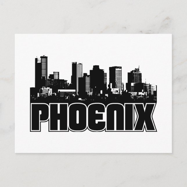 Phoenix Skyline Postkarte (Vorderseite)