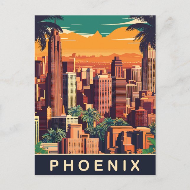 Phoenix Skyline, Reise Postkarte (Vorderseite)