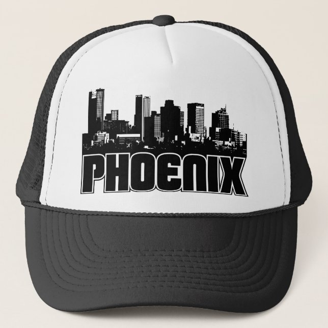 Phoenix-Skyline Truckerkappe (Vorderseite)