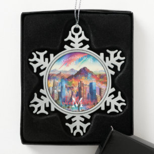 Phoenix Snowflake Pewter Weihnachtsschmuck Schneeflocken Zinn-Ornament