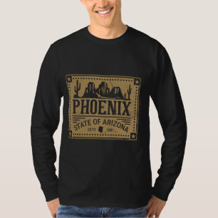 Phoenix Staat von Arizona Estd 1881 Cactus Mountai T-Shirt