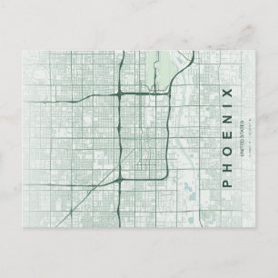 Phoenix-Stadtplan-Minimal-Postkarte Postkarte