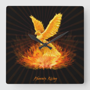 Phoenix-Steigen Quadratische Wanduhr