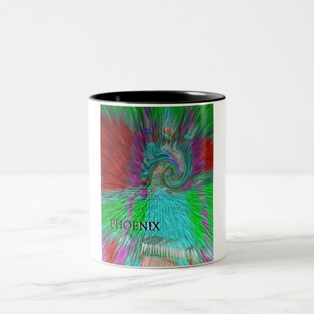 Phoenix-Steigen Zweifarbige Tasse (Mittel)