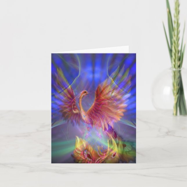 Phoenix steigendes Notecard Karte (Vorderseite)