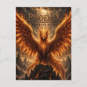 Phoenix Sunrise Spire Dark Cinema Postkarte