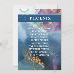 Phoenix-Tischnummer-Seatekarte Einladung
