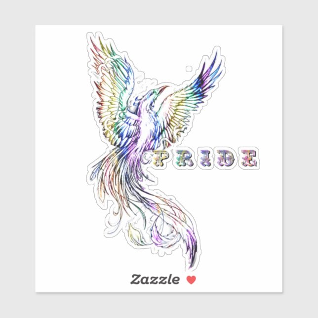 Phoenix und Stolz Aufkleber (Blatt)