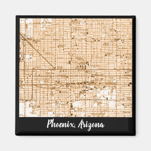 Phoenix Vintage Karte Magnet