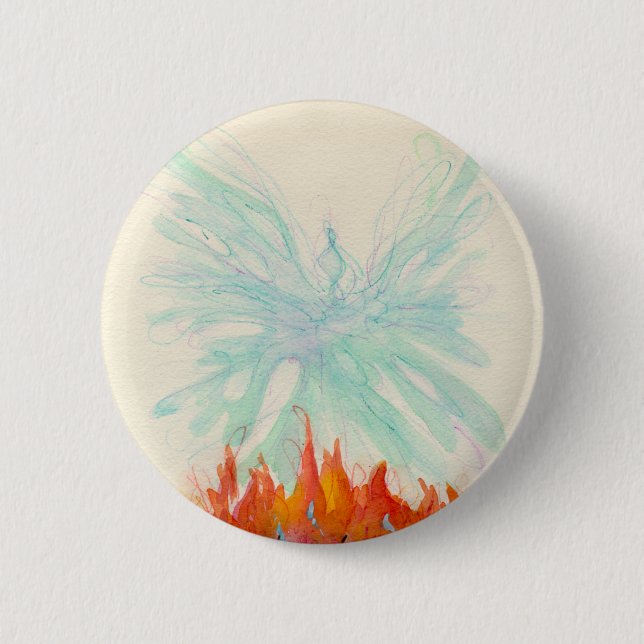 PHOENIX-VOGEL durch SHARON SHARPE Button (Vorderseite)