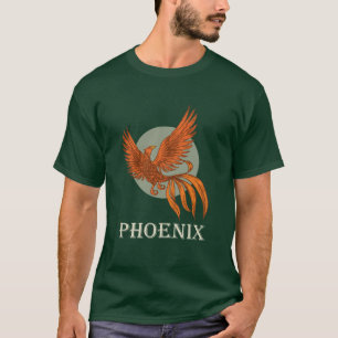 Phoenix-Vogel Rot steigt T-Shirt