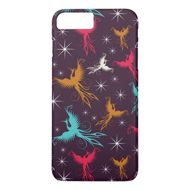 Phoenix-Vogel-Zahl Muster Case-Mate iPhone Hülle (Rückseite)