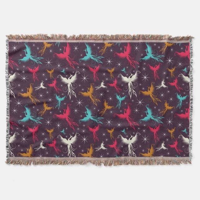 Phoenix-Vogel-Zahl Muster Decke (Vorderseite)