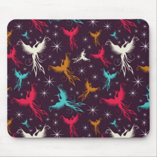 Phoenix-Vogel-Zahl Muster Mousepad