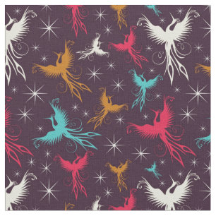 Phoenix-Vogel-Zahl Muster Stoff