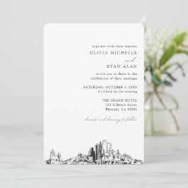 Phoenix Wedding Elegant Skyline Einladung