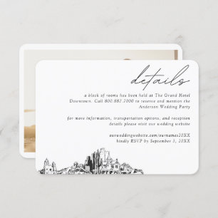 Phoenix Wedding Hotel Zimmerblockdetails Begleitkarte