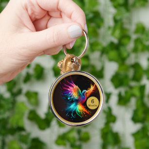 Phoenix-Wiederherstellungsmeilenstein-Geschenk Schlüsselanhänger