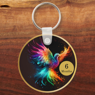 Phoenix-Wiederherstellungsmeilenstein-Geschenk Schlüsselanhänger