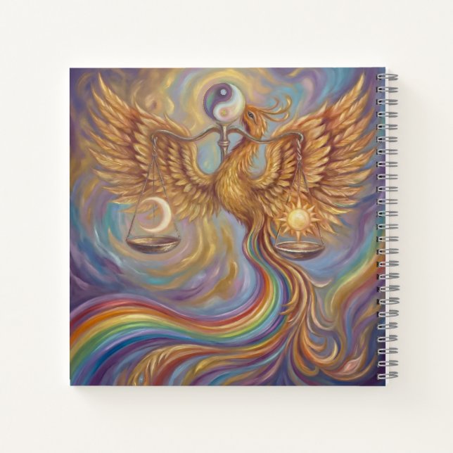 Phoenix Yin Yang Balance Notizbuch (Rückseite)