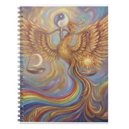 Phoenix Yin Yang Balance Notizbuch Notizblock