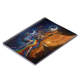Phoenix Yin Yang Balance Notizbuch Notizblock