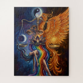 Phoenix Yin Yang Leinwand Puzzle