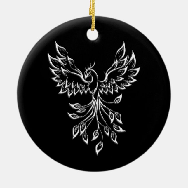 Phoenixanstiege auf schwarz keramik ornament (Hinten)