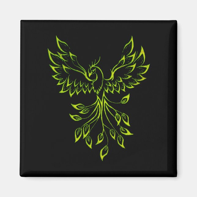 Phoenixanstiege auf schwarz magnet (Vorne)