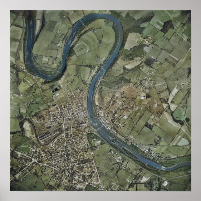 Phoenixville Mont Clare 1947 Luftaufnahme PA Poster (Vorne)