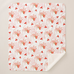 Phoenixvogel und Phoenix-Blume Nahtloses Muster Sherpadecke