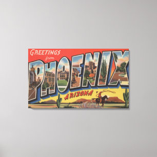 Phoeniz, Arizona - Große Buchstabenszenen Leinwanddruck