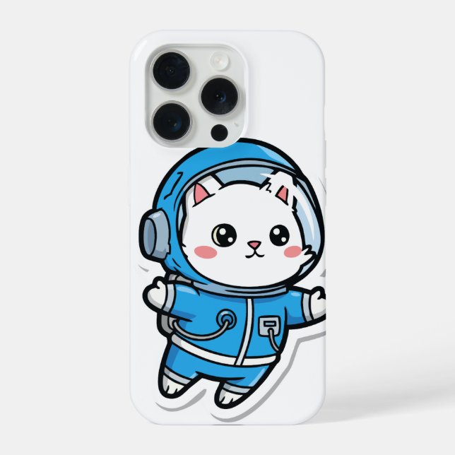 Phone Case Cute Astronaut Cat iPhone Hülle (Rückseite)