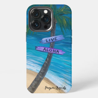 Phone Case “Live Aloha” Palm tree over water Maui  iPhone 13 Pro Hülle