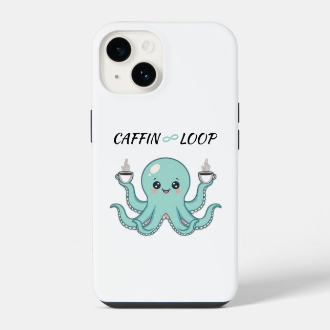 Phone Case - Octopus Coffee Design iPhone Hülle (Rückseite)