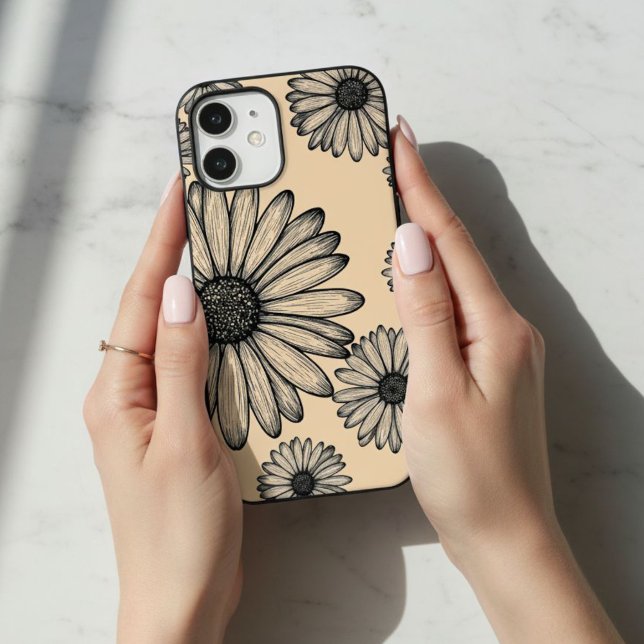 Phone case with daisy design, Floral phone case (Von Creator hochgeladen)