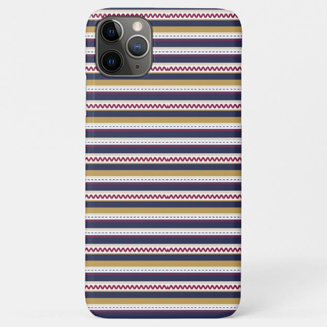 Phone case with zigzag and striped pattern  (Rückseite)