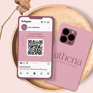 Phone Pink Instagram Visitenkarte